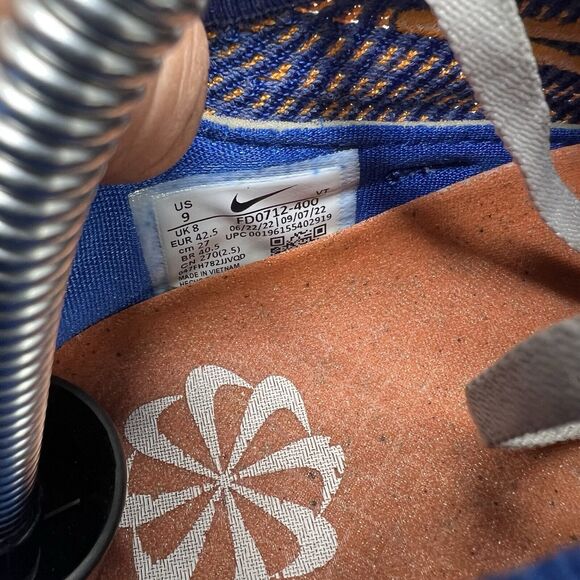 Nike Air VaporMax FK Flyknit 2021 New York Knicks FD0712 400 Men Sz 9 Preowned - Picture 12 of 14